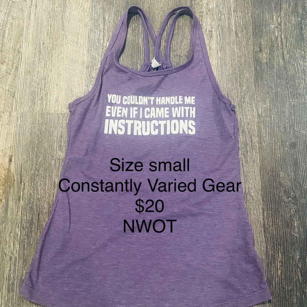 NWOT Constantly Varied Gear open back tank